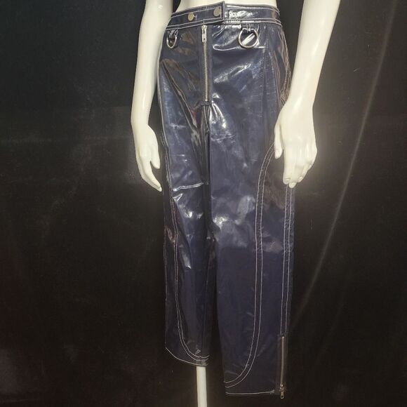 For Love & Lemons Idol Vinyl Blue Pants (XS) - Picture 5 of 9